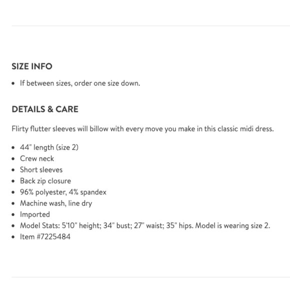 Nordstrom Julia Jordan Flutter Sleeve Midi Dress NAVY SZ 14 - NEW! - Picture 14 of 15